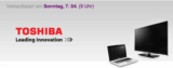 [VENTE PRIVEE] Heute ab 9:00 Uhr! Sale Aktionen für Toshiba Unterhaltungselektronik!