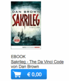 [GRATIS] E-Book „Sakrileg“ von Dan Brown vollkommen gratis zum Download – jetzt auch bei iTunes!