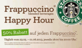 [STARBUCKS] Ab heute bis zum 1. Juni täglich zwischen 18 und 20 Uhr einen Rabatt von 50% auf einen Frappuccino nach Wahl