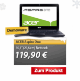 [MEINPAKET] OHA! Acer Aspire One D255 mit 3G (WLAN + 3G, 10,1 Zoll, 250GB, Windows 7 Starter ) für nur 119,90 Euro inkl. Versand