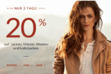 [TOM TAILOR] Nur bis Donnerstag! 20% Rabatt auf Jacken, Mäntel, Westen und Lederjacken