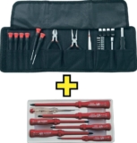 Wieder da! Bundle aus Elektronikerset in Tasche 25tlg. + VDE-Schraubendreher-Satz 7tlg. nur 11,- Euro inkl. Versand