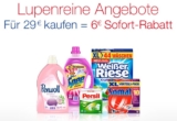 Satte 6,- Euro Rabatt bei einem Einkaufswert von mindestens 29,- Euro auf ausgewählte Henkel-Artikel – z.B. Perwoll, Persil, Somat, Weißer Riese