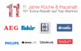 Tipp! 11 Jahre Küche & Haushalt bei Amazon: 10% Extra-Rabatt auf viele Top-Marken! Z.B. auf Philips Living Colors Leuchten!