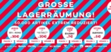 Großer Lagerräumungsverkauf-Sale mit 50,000 Artikel reduziert + 20,- Euro Gutschein ab 100,- Euro Bestellwert