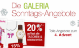 Die Galeria Kaufhof Sonntags-Angebote, wie immer kombinierbar mit dem 10% Newsletter Gutschein