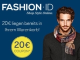 Letzter Tag! Bei FashionID 20,- Euro Gutschein für Herrenmode mit MBW 80,- Euro.