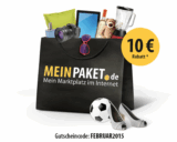 Tipp! Nur heute satte 10,- Euro Gutschein für Meinpaket bei Mindestbestellwert von 74,99 Euro