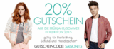 20% Rabatt auf die neue Frühjahrs / Sommer Kollektion bei Amazon