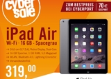 Apple iPad Air Wi-Fi 16 GB Spacegrau für nur 319,- Euro inkl. Versand