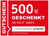 Bis zu 500,- Euro Rabatt durch gestaffelte Gutscheine im XXXL Onlineshop – nicht auf reduzierte Ware!