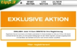 Knaller! Vollkommen gratis nur für Anmeldung 10,- Euro ohne Bedingungen verwetten – z.B. auf Bundesliga
