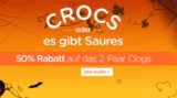 50% Rabatt auf das zweite Paar Clogs