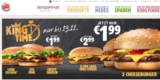 Long Chicken, Crispy Chicken, Big King oder 2 Cheeseburger je nur 1,99 Euro