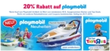 20% Rabatt auf alle Playmobil Produkte bei Toys’R’Us