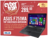 Asus Einsteiger 17″ Notebook mit Intel N2840, 4GB, 500GB aber ohne Windows für nur 289,- Euro inkl. Versand