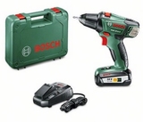 Bosch Home and Garden Akku-Bohrschrauber PSR 18 LI-2 2,5Ah mit Ladegerät und 2. Akku, Doppelschrauberbit und Koffer nur 118,79 Euro inkl. Versand