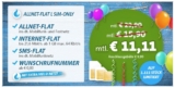 Nur noch wenige verfügbar! Sparhandy Telekom Allnet Flat + SMS Flat und 1GB Daten für 11,11 Euro pro Monat