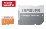 SAMSUNG microSDXC EVO + Adapter microSDXC 64 GB für nur 16,- Euro inkl. Versand
