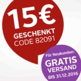 15,- Euro Gutschein + 1 Jahr lang kostenloser Versand für Neukunden bei Otto + zusätzliche 5% Extrarabatt!