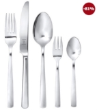 Justinus Bestecke Besteck-Garnitur „Vito“ 30-teilig nur 19,99 Euro – oder 60-teilig nur 39,90 Euro