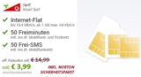 Smart Surf Aktion Vodafone Sim Only Tarif mit 50 Min, 50 SMS und 1GB Datenflat für 3,99 Euro/Monat!