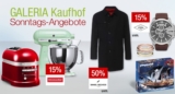 Verschiedene neue Rabattaktionen bei den Galeria Kaufhof Sonntagsangeboten