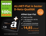 Letzte Chance! Klarmobil Allnet-Spar-Flat im Telekom-Netz mit 1GB Datenflat und Flatrate in alle Netze für nur 14,85 Euro – dazu gibt’s noch einen 20,- Euro Amazon Gutschein