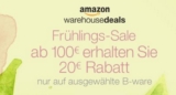 Letzter Tag20,- Euro Rabatt auf ausgewählte Warehousedeals bei Amazon ab 100,- Euro Bestellwert – auch Italien und England