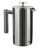 Kaffeebereiter French Press System aus Edelstahl mit 1,0 L Fassungsvermögen in Schwarz für nur 24,99 Euro inkl. Versand