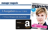 3 Ausgaben Manager Magazin effektiv 2,90 Euro durch Amazon Gutschein – statt normal 17,90 Euro