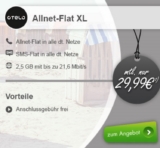 Otelo Allnet Flat XL mit 2,5GB Datenvolumen, Telefon- und SMS-Flat für nur 29,99 Euro + Samsung Galaxy S7 Edge für nur einmalig 19,- Euro