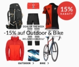 Engelhorn Weekly Deals: 15% Rabatt auf Outdoor & Bike Artikel im Sports Shop