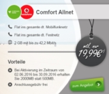 Tarif Vodafone Comfort Allnet für nur 19,99 Euro monatlich + HTC One (M9) 32 GB für nur einmalig 49,- Euro