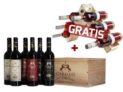 Caballo de Oro Seleccion de Bodega mit 6 Flaschen in dekorativer Holzkiste und kleinem Weinregal nur 49,90 Euro inkl. Versand