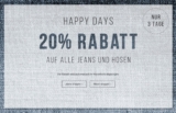 Tom Tailor: 20% Rabatt auf alle Jeans und Hosen