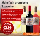 Verschiedene 12er-Pakete Casa del Valle El Tidón (Rot, Weiß, Rosé) für nur je 40,83 Euro