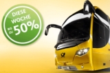 Bis zu 50% Rabatt auf alle Postbus Fahrten
