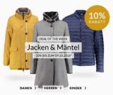 Die Engelhorn Weekly Deals – z.B. 10% auf Jacken & Mäntel