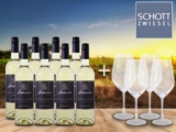 Lieblicher Weisswein Müller-Thurgau Rheinhessen 6er Pack mit 4 Schott-Zwiesel Weingläser nur 39,90 Euro inkl. Versand
