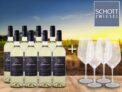 Lieblicher Weisswein Müller-Thurgau Rheinhessen 6er Pack mit 4 Schott-Zwiesel Weingläser nur 39,90 Euro inkl. Versand