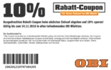 Bei OBI im Markt satte 10% auf fast das ganze Sortiment