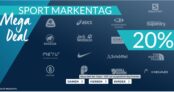 Sport Markentage mit 20% Extra-Rabatt auf zahlreiche Marken wie Nike, Adidas oder Jack Wolfskin