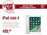Apple iPad mini 4 Wi-Fi + Cellular 64GB in Silber für nur 499,- Euro inkl. Versand