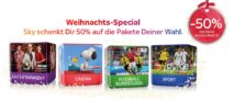 50% Rabatt auf alle Sky Entertainment-Paket-Kombinationen – bereits ab 11,- Euro monatlich inkl. Receiver