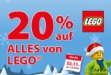 20% Rabatt auf alle Artikel von Lego im Spiele Max Onlineshop