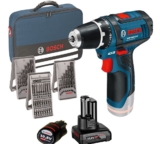 Bosch Akkuschrauber GSR 10,8 + 2 Akkus + Tasche + Zubehör für nur 119,99€