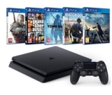 PS4 Slim 500GB inkl. Final Fantasy XV + GTA V + Rise of the Tomb Raider + The Witcher 3 + Watch Dogs 2 nur 357,84 Euro inkl. Versand