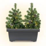 CHRISTmaxx LED-Tannenbäume im Blumenkasten 2in1 4,5V in Grün für nur 24,99 Euro inkl. Versand