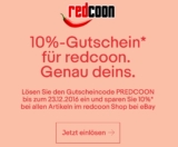 Letzter Tag! 10% Ebay Gutschein für alle Artikel im Redcoon Ebayshop
